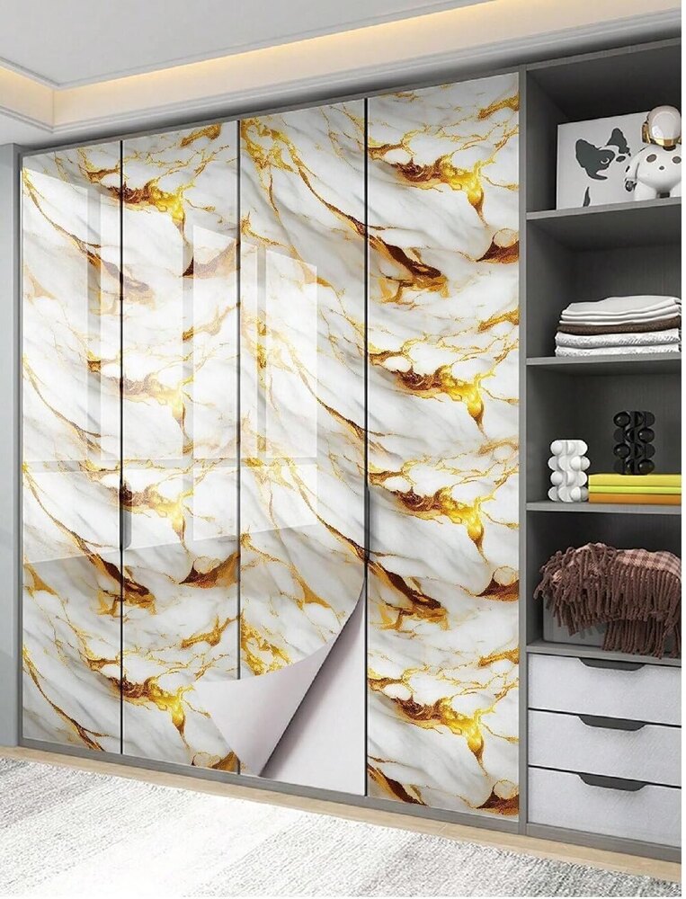 MARBLE WALL PAPER - WHITE GOLD