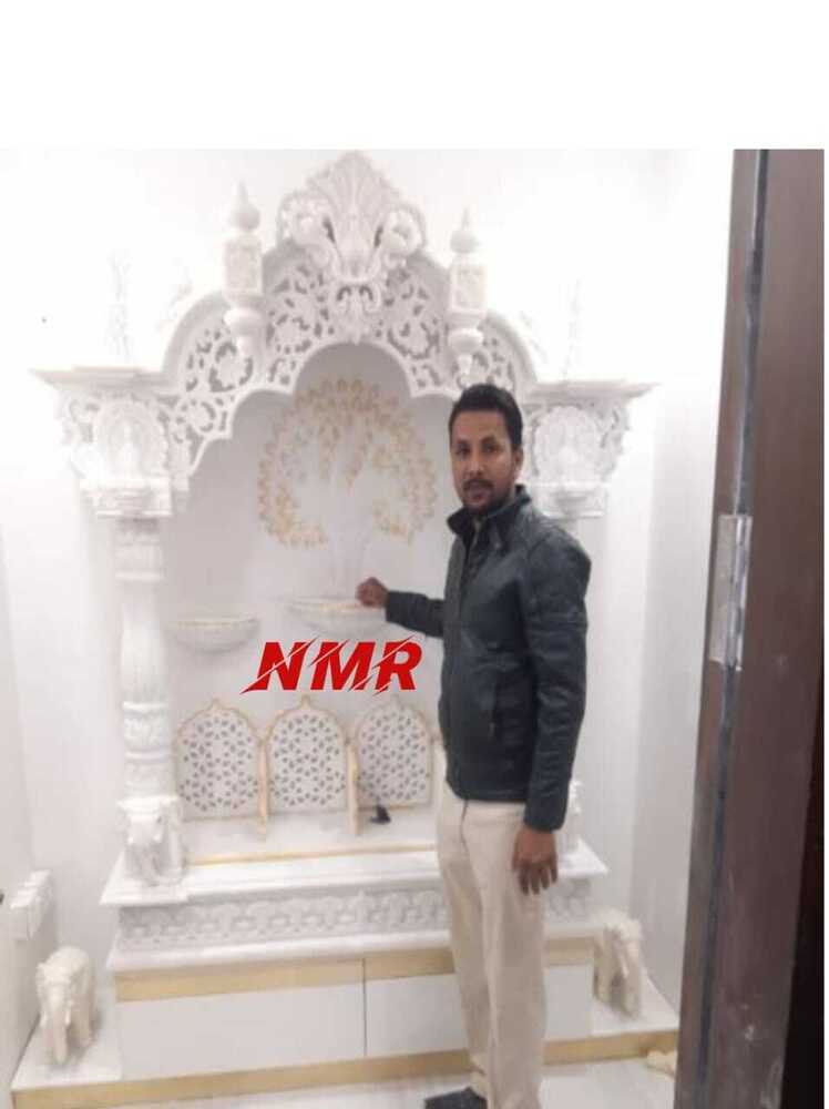 White Marble Home Temple - Size: 60x120 Cm