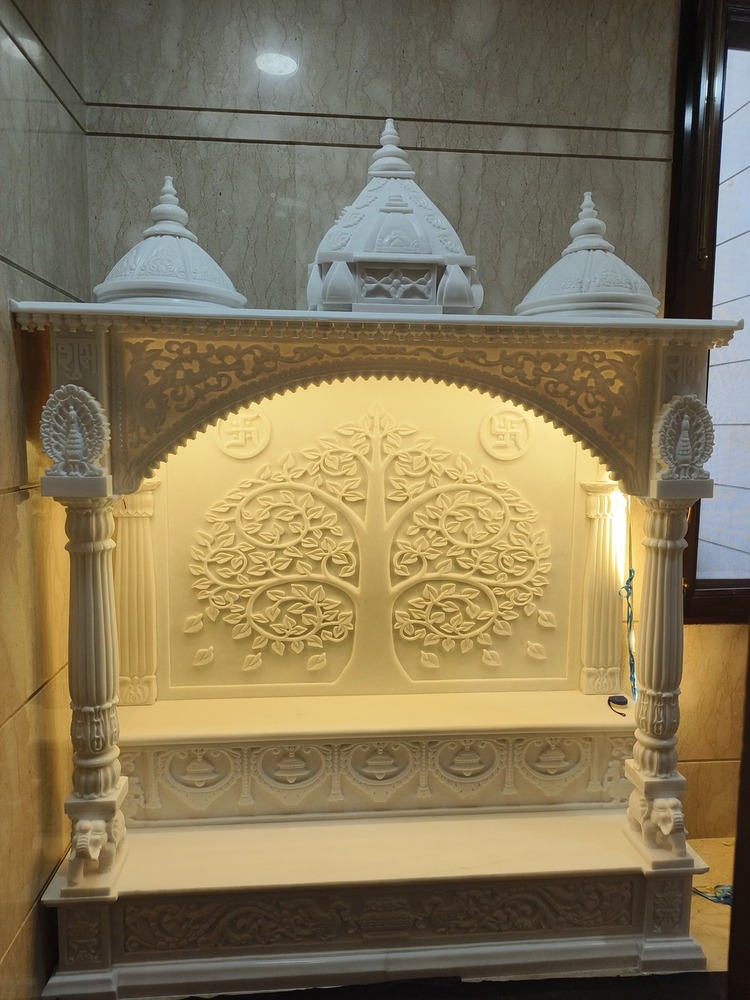 White Marble Home Temple - Size: 60x120 Cm