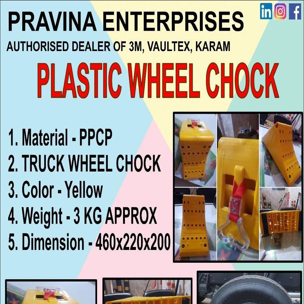 Plastic Wheel Chocks - Color: Yellow