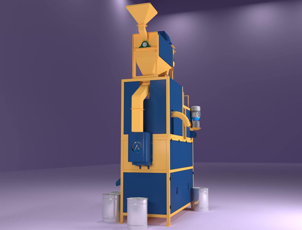 Aatomize 200 Kg/hr High-efficiency Seed Cleaner Unit - Color: Blue