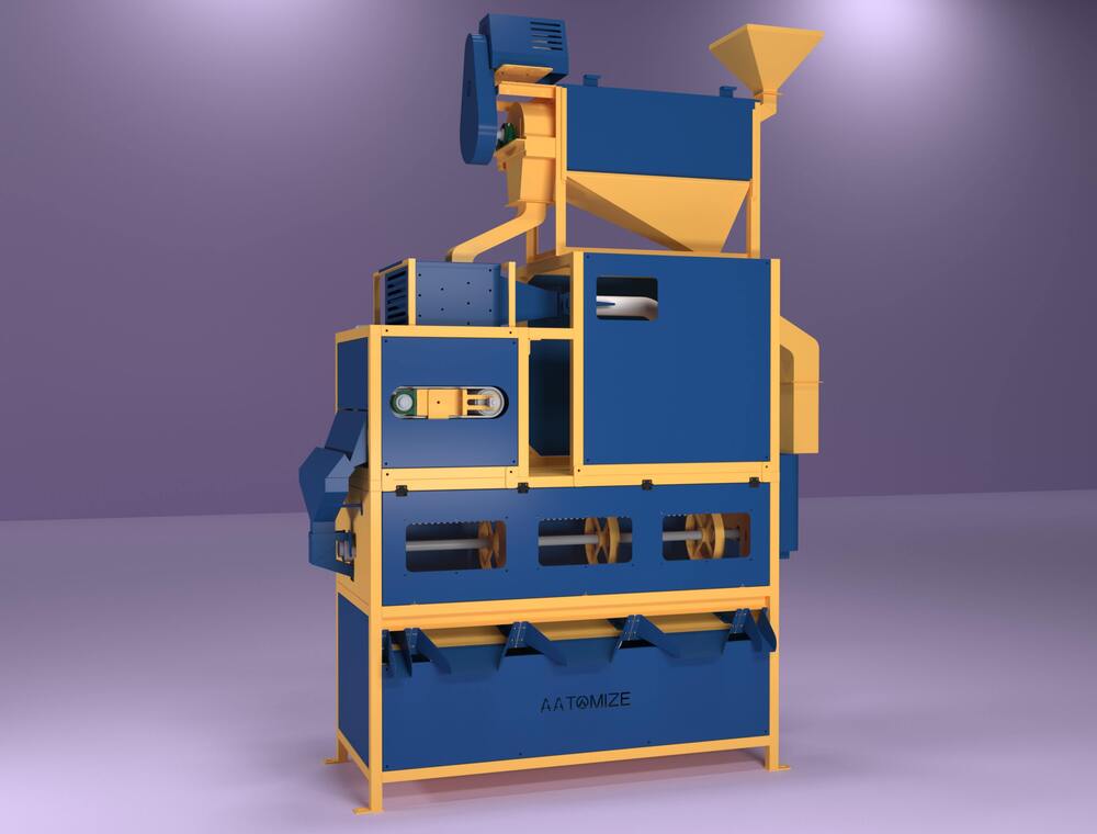 Aatomize 200 Kg/hr High-efficiency Seed Cleaner Unit - Color: Blue