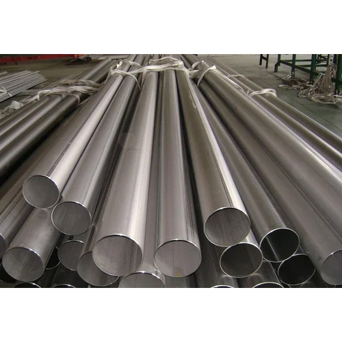 Industrial Stainless Steel Round Welded Pipe - Color: Silver