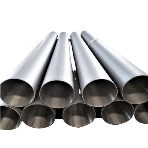 5 Inch Stainless Steel Round Pipe - Color: Silver