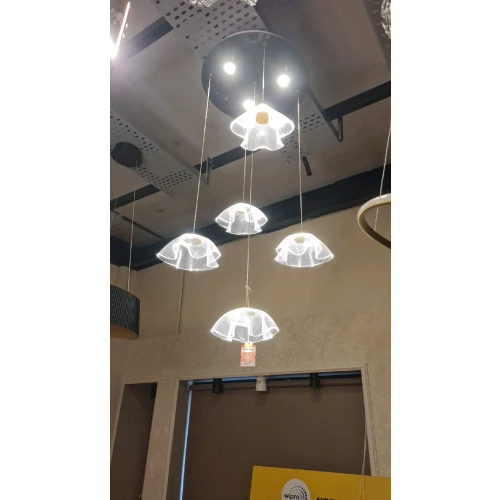 Aether Hanging Glass Chandelier - Color: White
