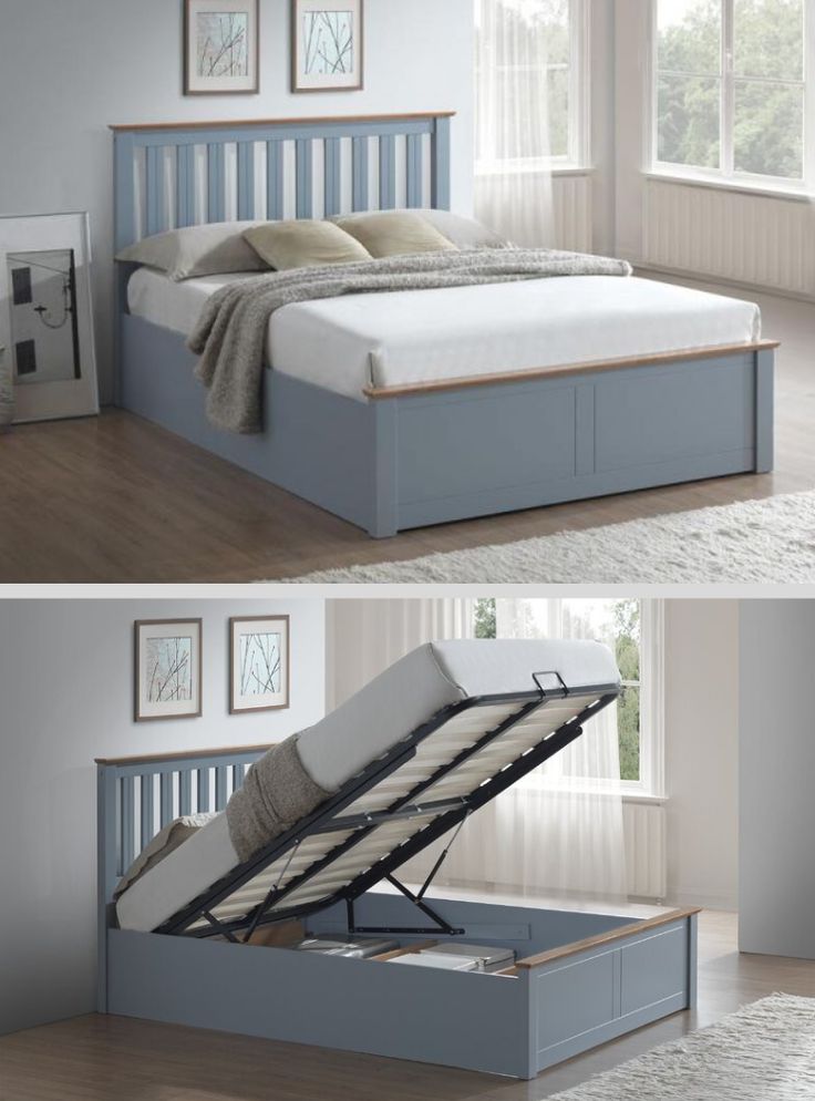 Hydraulic Wooden Double Bed