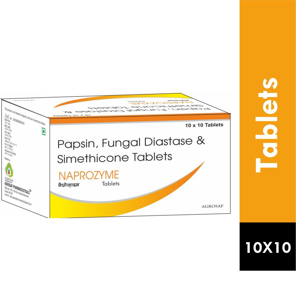 NAPROZYME TABLET - PapSin(30MG), Fungal Diastase(30MG)