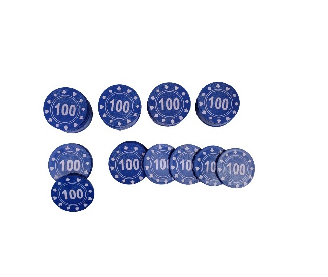 Ca-sino Chips For Teen Patti - - Color: Red