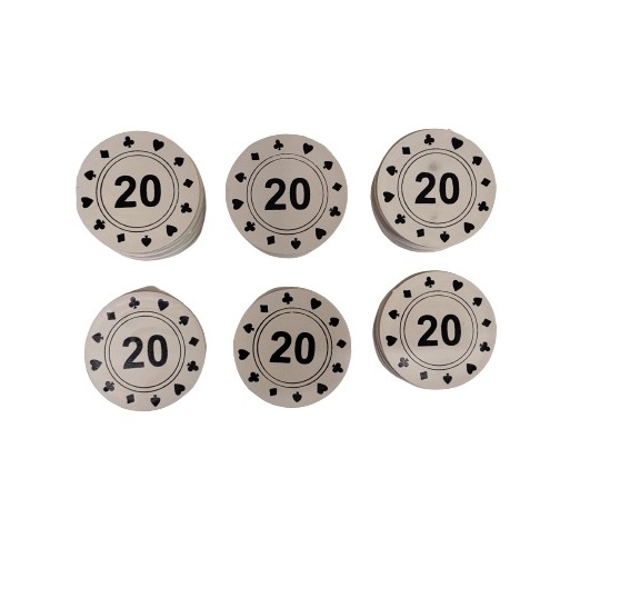 Ca-sino Chips For Teen Patti - - Color: Red