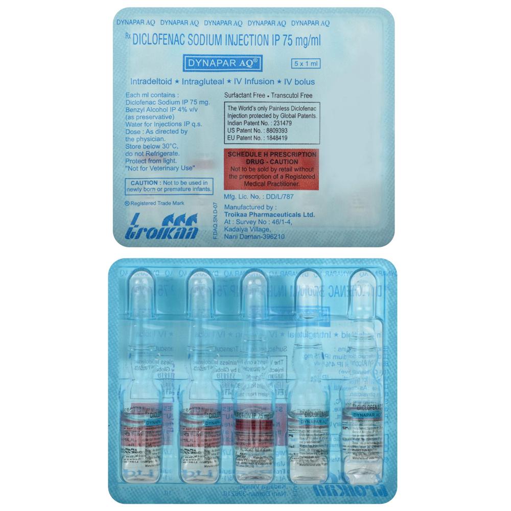 Dynapar Aq Diclofenac Injection 75mg - Physical Form: Liquid