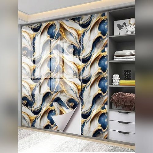 MARBLE WALL PAPER - BLUE GOLD