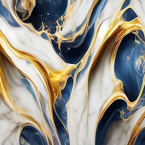 MARBLE WALL PAPER - BLUE GOLD
