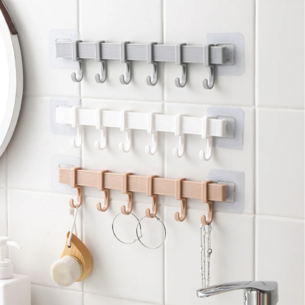 6 Hook Hanger - Material: Plastic