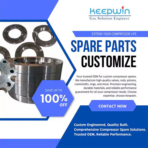 High Quality Oem For Siad Ariel Hoerbiger Burckhardt Compressor Spare Parts Piston Ring Packing Case Crankshaft Booster Compressor Use Gas Valve High Pressure Crosshead 30C13 Valve Plate Oil Scraper Guide Rings - Color: Silver