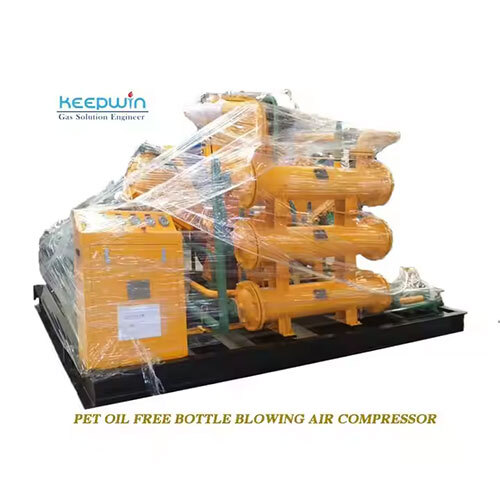Pet Blowing Filling Machines Use Industrial Air Compressor 2M3Min 40Bar 30Bar Oil Free Pet Air Compressor - Color: Yellow