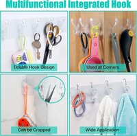 6 Hook Hanger Self Adhesive Magic Sticker Hook