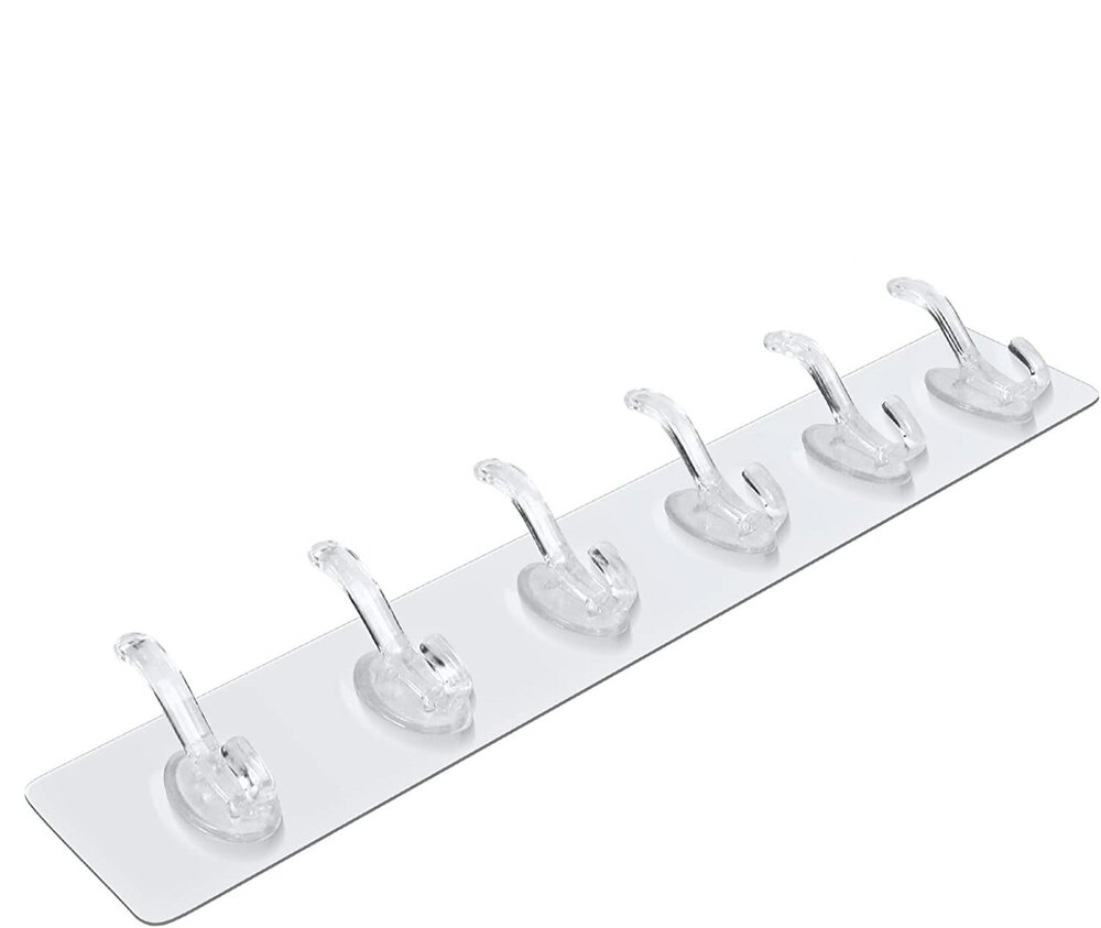 6 Hook Hanger Self Adhesive Magic Sticker Hook