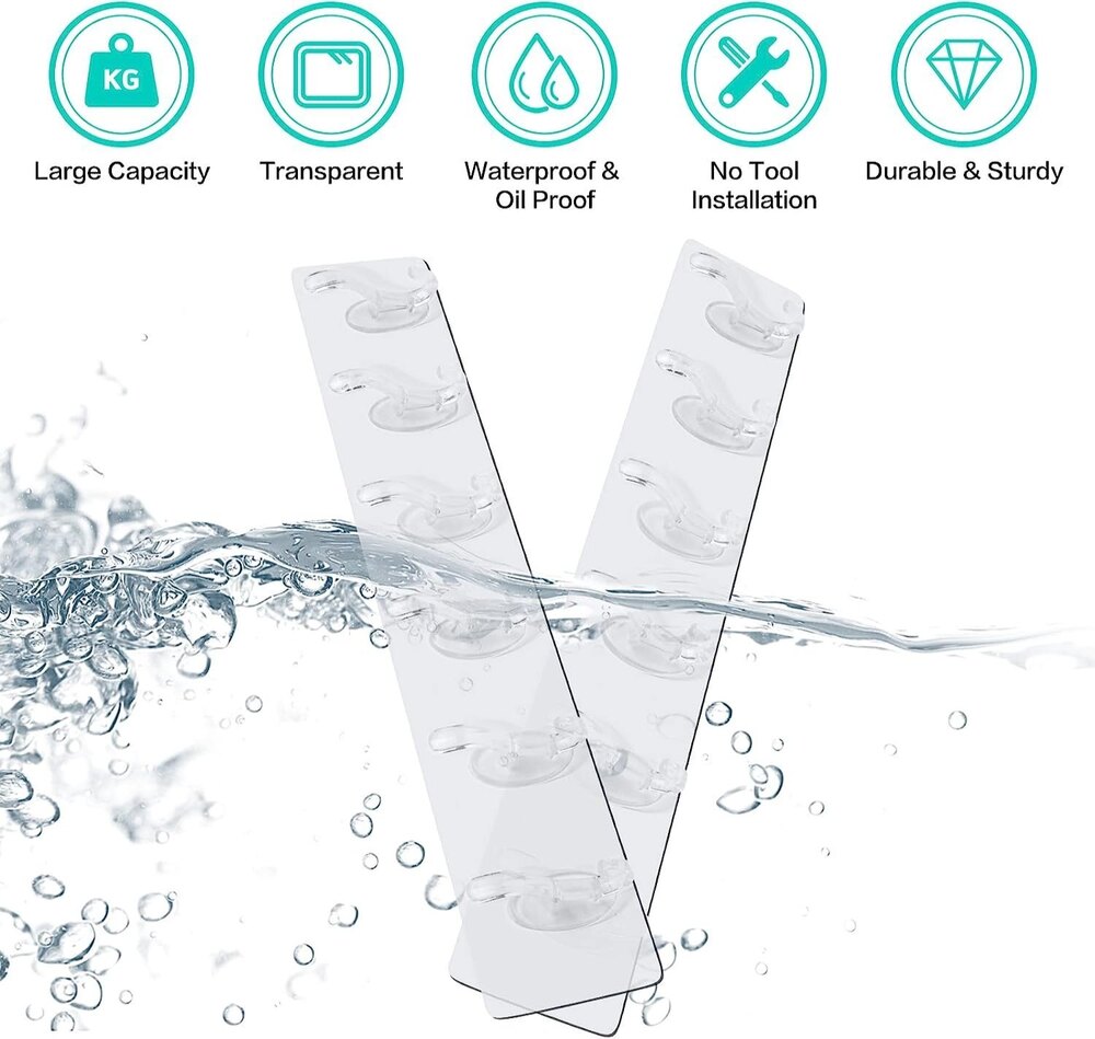 6 Hook Hanger Self Adhesive Magic Sticker Hook