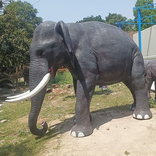Frp Elephant Statue - Color: Black