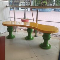 Frp Bench - Fiber Reinforced Plastic, Plain Finish, Brown & Green Colors | Durable, Weather Resistant, Outdoor Garden Seating Solution