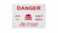 Electrification Warning Sign Board - Body Material: Metal