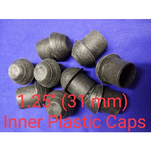 Black Inner Plastic Cap - Size: 1.25 Inch