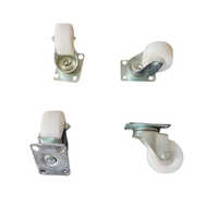 Plate Heavy Scorpio Caster Wheel - Color: White