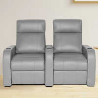 2 Seater Light Grey Home Theater Recliner Seat - Color: Different Available