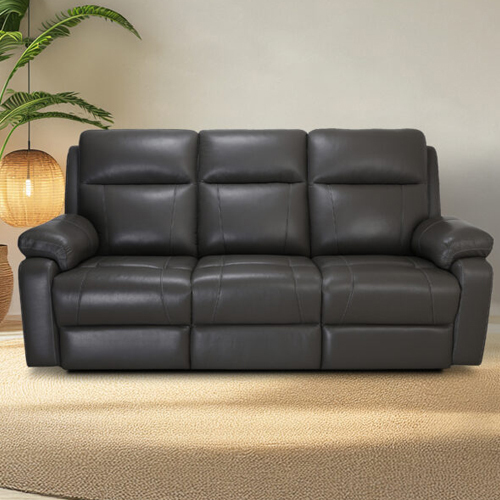 Omega Three Seater Premium Half Leather Recliner Sofa Set