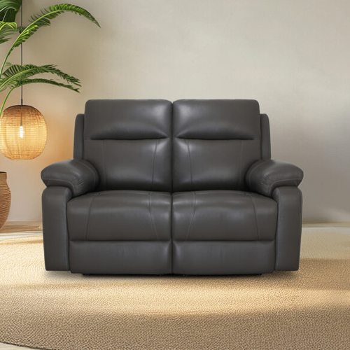 Omega Two Seater Premium Half Leather Recliner Sofa Set - Color: Different Available