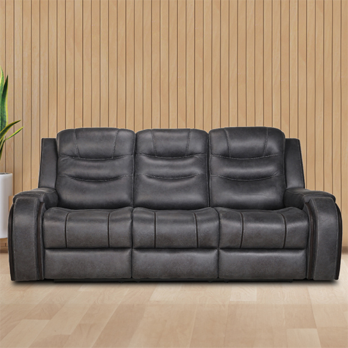 Silk Grey Three Seater Motorized Recliner Sofa With Adjustable Power Headrest - Color: Different Available