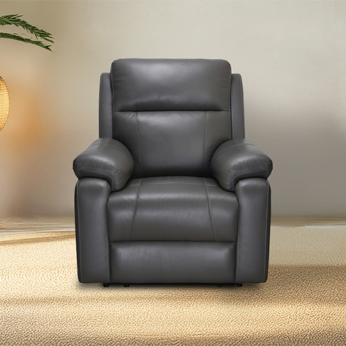 Omega Single Seater Premium Half Leather Recliner Sofa Set - Color: Different Available