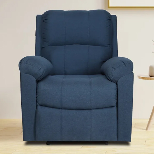 Spino Teal Single Seater Manual Recliner Chair
