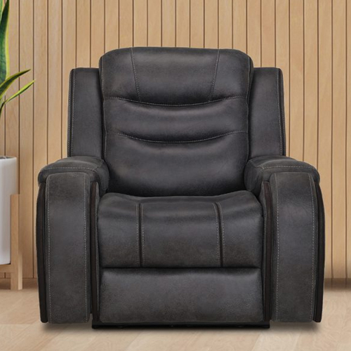 Silk Grey One Seater Power Recliner Sofa