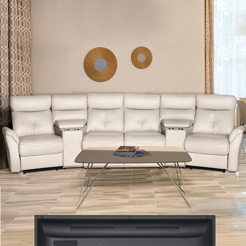 Modena 4 Seater Curve TV Sectional Recliner Sofa