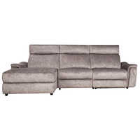 फानो फैब्रिक एल शेप रेक्लाइनर सोफा विद लाउंजर