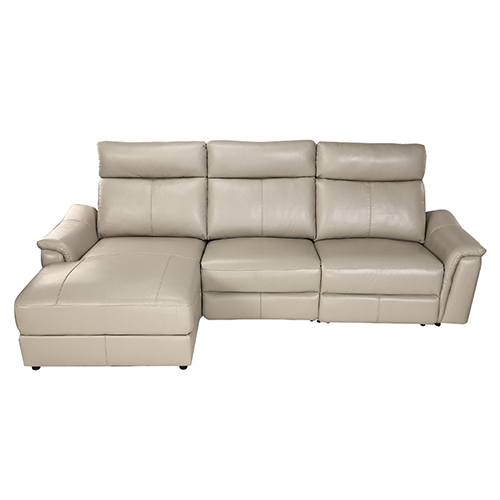 Fano Leather L shape Recliner sofa with lounger