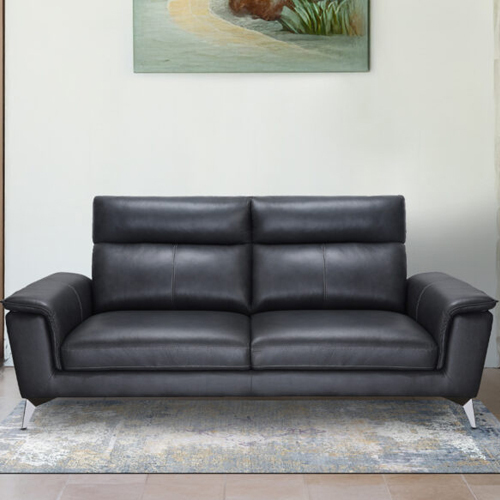 Black Alpha Two Seater Large Fix Sofa