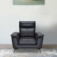 Alpha Half Leather Luxury Single Seater Sofa Set - Color: Different Available