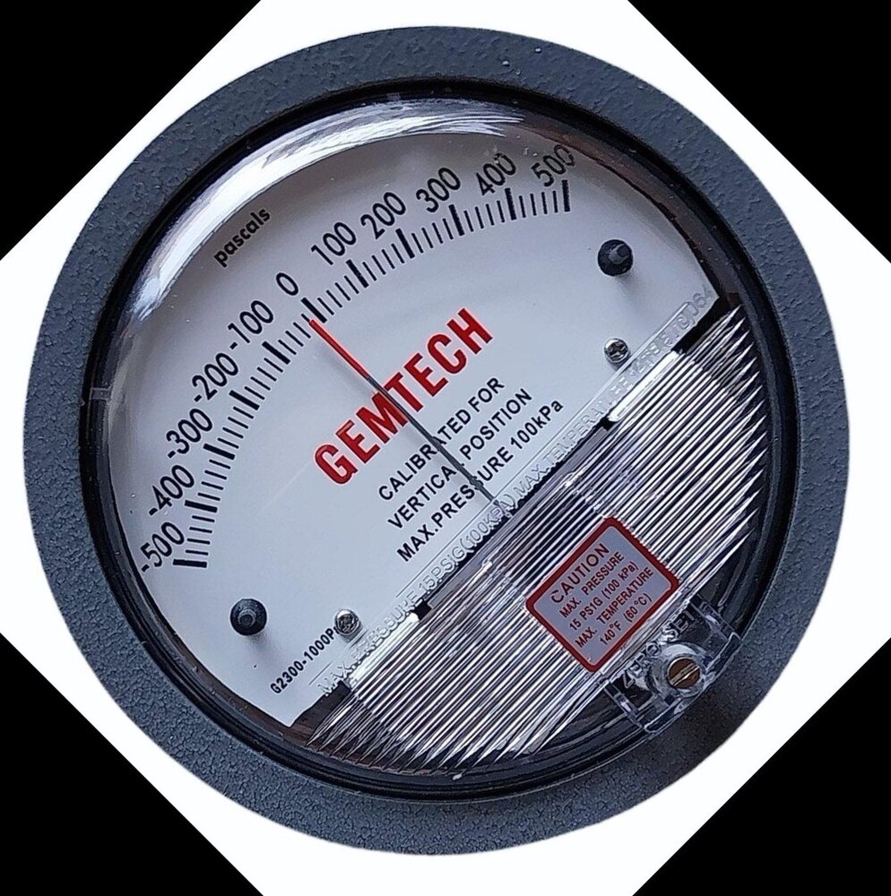 Gemtech Differential Pressure Gauge In Nalanda Bihar - Accuracy: 2% (-Ha Model 1) Of Fs (3% (-Ha 1.5%) On -0