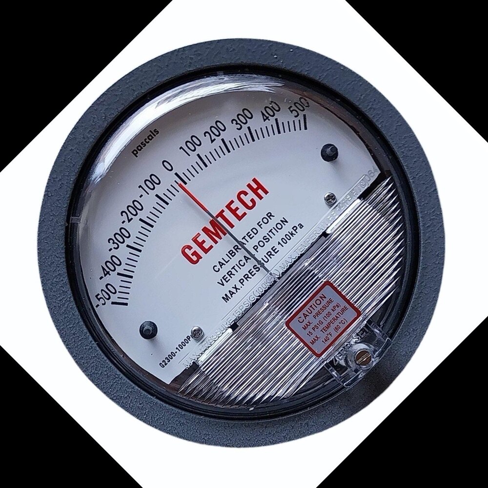 Gemtech Differential Pressure Gauge In Gorakhpur Uttar Pradesh - Accuracy: 2% (-Ha Model 1) Of Fs (3% (-Ha 1.5%) On -0