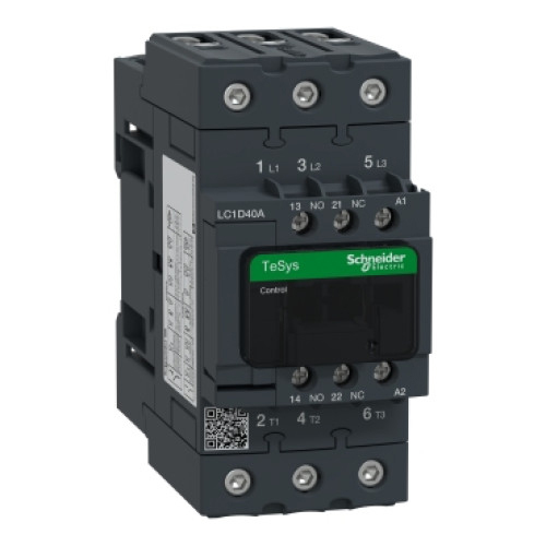 Lc1D40Au7 Tesys D Contactor Ac 3P(3 No) Ac Ac-3 Ac = 440 V 40 A - 240 V Ac 5060 Hz Coil - Schneider Electric (Rate 59 Usd) - Color: Black