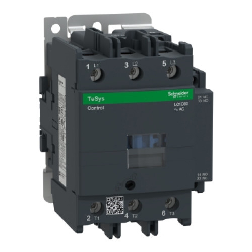 Lc1D80U7 -Tesys D Contactor - 3P (3No) - Ac - 3 - =440V80A - 240V Ac 5060Hz Coil - Schneider Electric (Rate 160 Usd) - Color: Black
