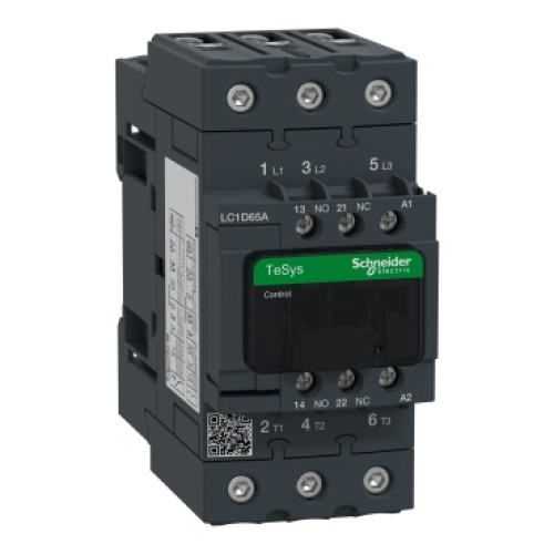 Lc1D65Au7 Tesys D Contactor - 3P (3No) - Ac - 3 - =440V65A - 240V Ac 5060Hz Coil - Schneider Electric (Rate 106 Usd ) - Color: White