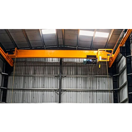 Single Girder Overhead Travelling Crane - Color: Yellow