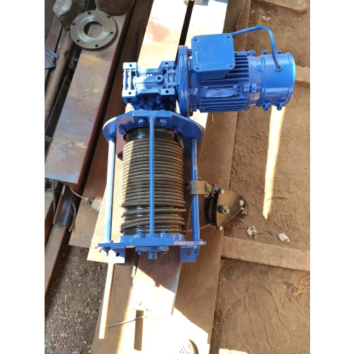 1 Ton Electric Winch - Color: Blue