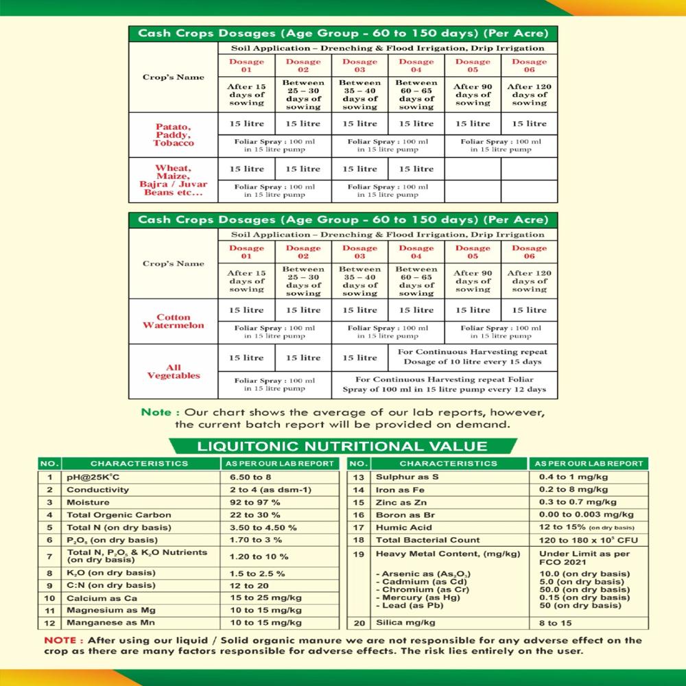 Highly enriched fermented liquid organic manure - Liquitonic