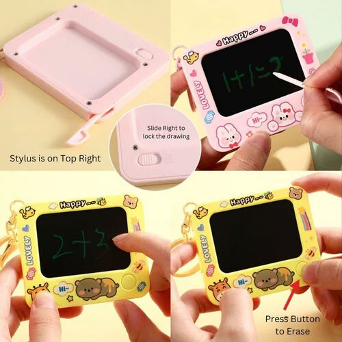 Drawing Board Keychains For Kids - Color: Multi Color