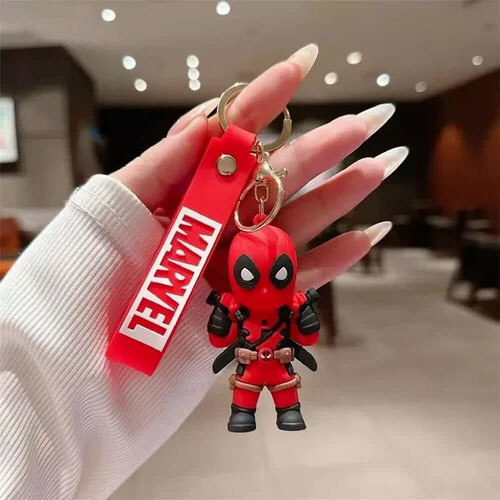 Marvel Deadpool And Wolverine Keychain - Color: Red