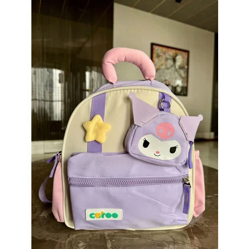 Kids Polyester School Bag - Color: Multi Color